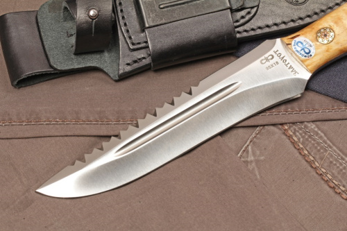 Нож Ирбис - карельская береза/95х18