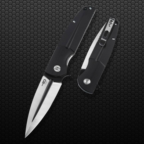 Нож складной Bestech Fin Black/Satin