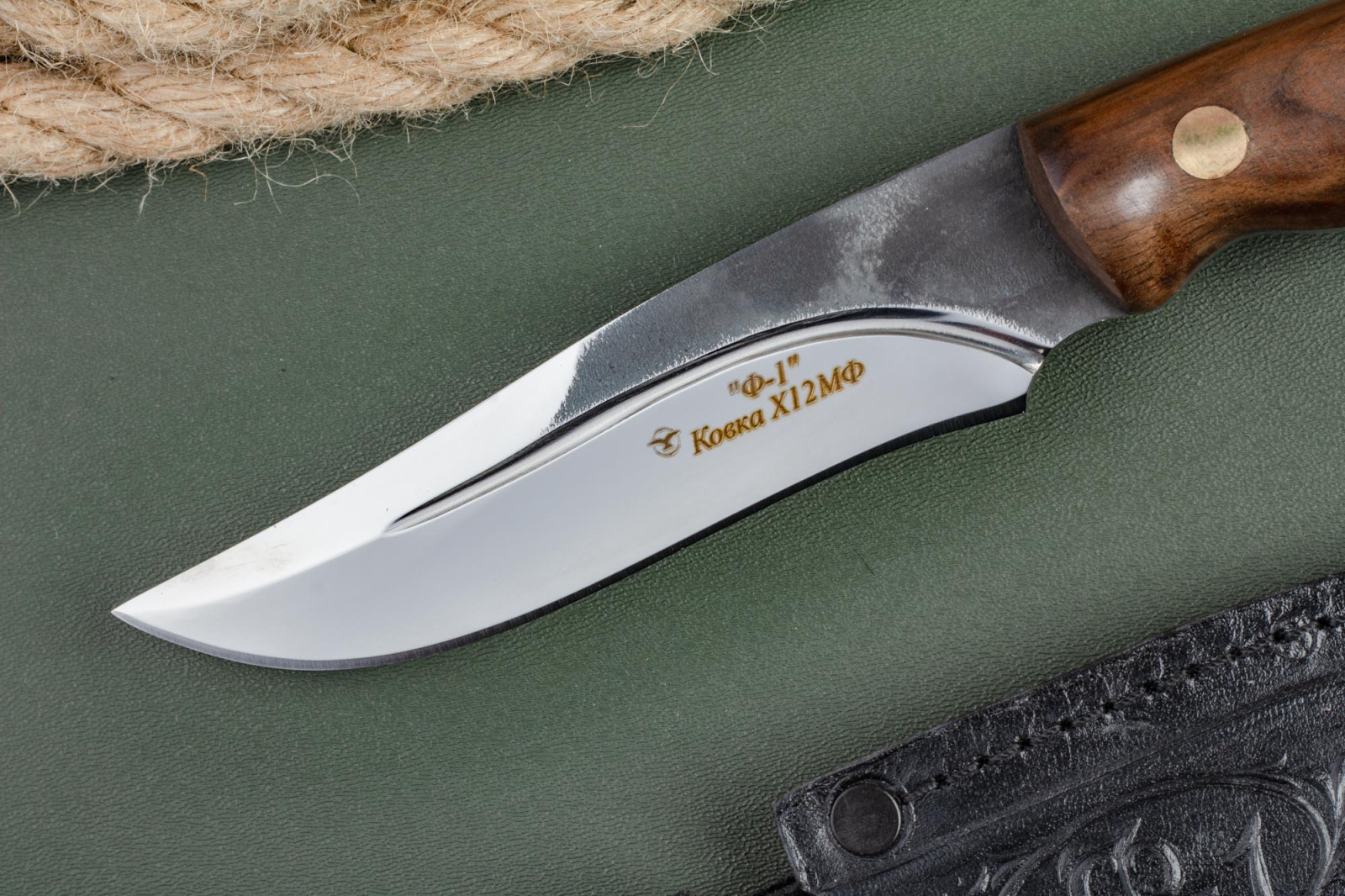 Нож Ф-1- Х12МФ/D2/клепанный Беркут Кизляр