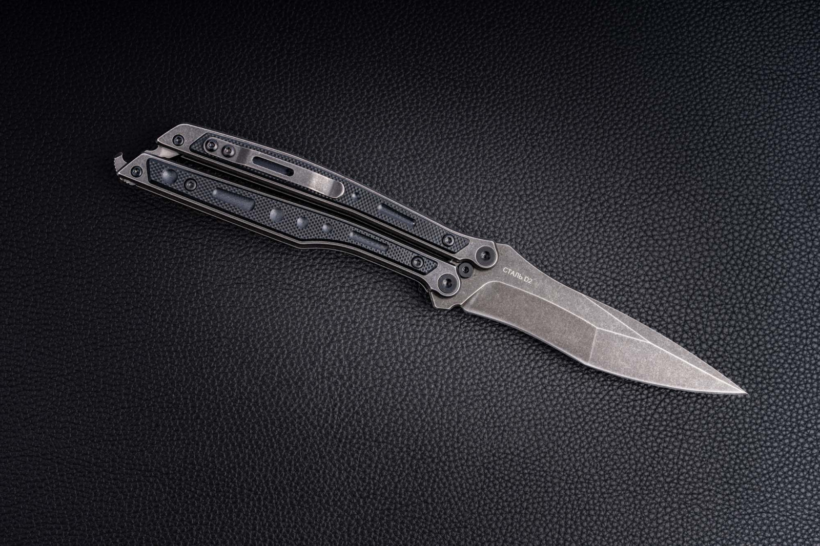 Нож складной Эльф D2 204-500401.рукоять G-10 (black)