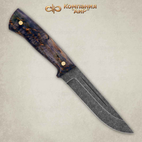 Нож Бекас АиР ЦМ (стабилизированная карельская береза фиолетовая, stonewash)