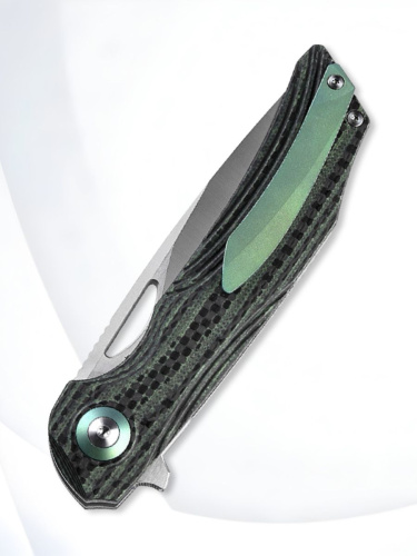 Складнойож Bestech Falko Satin сталь 154CM, рукоять Green G10/CF