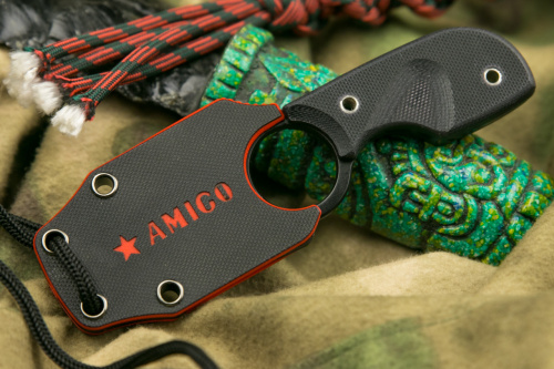 Нож amigo X AUS-8 Black Titanium