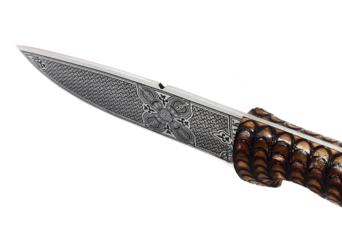 Нож Зодиак - жженый орех Поиск Кизляр