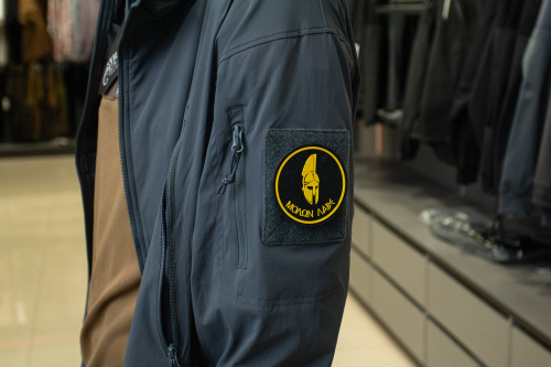 Нашивка из ПВХ Molon Labe 80х80 желтый