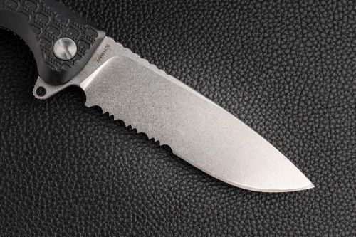 Складной нож Daggerr Wocket serrated stonewash черный Складной нож Daggerr Wocket serrated stonewash черный