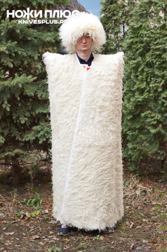 Бурка белая с узором