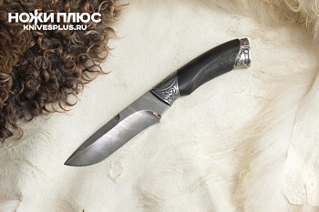 Нож Лунная ночь Сталь Дамаск Серебро Нож Лунная ночь Сталь Дамаск Серебро