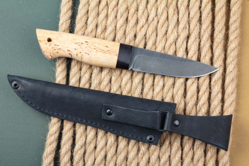 Нож Засапожный (дамаск, карельская берёза) Lemax