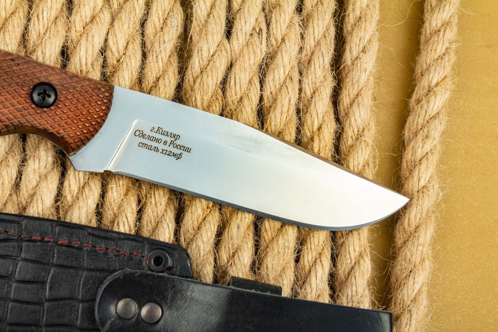 Нож Каспий Х12МФ орех