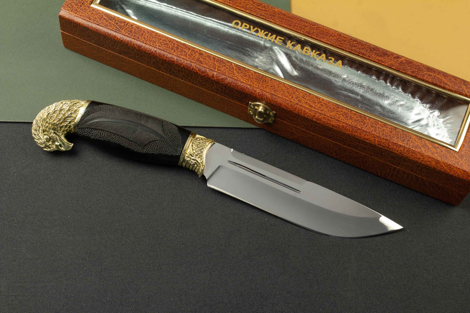 Подарочный Нож Беркут сталь 95х18 рукоять граб Дербент
