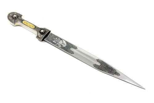Кинжал сувенирный модель № 5 кожа/мельхиор Беркут Кизляр