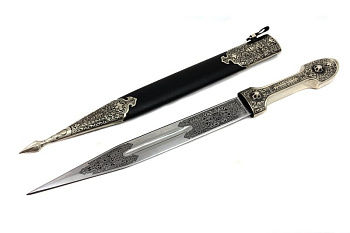 Кинжал сувенирный (кожа/мельхиор) модель №1