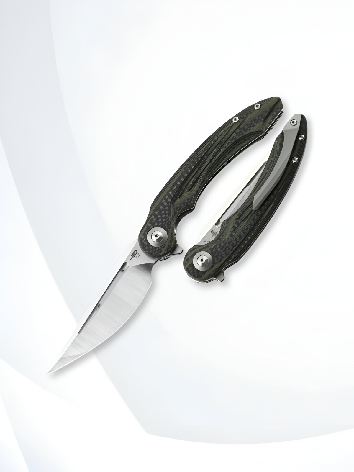 Нож складной Bestech Irida Green Carbon