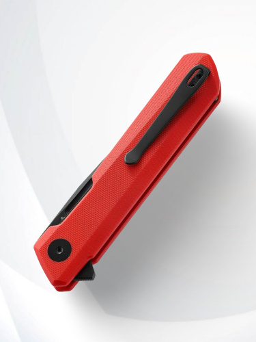 Нож Bestechman Dundee black titanized сталь D2, рукоять Red G10