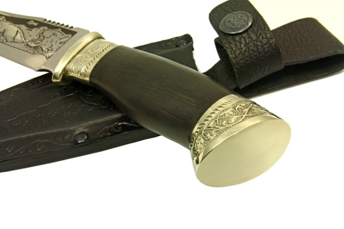 Нож Пума - граб/латунь Беркут Кизляр