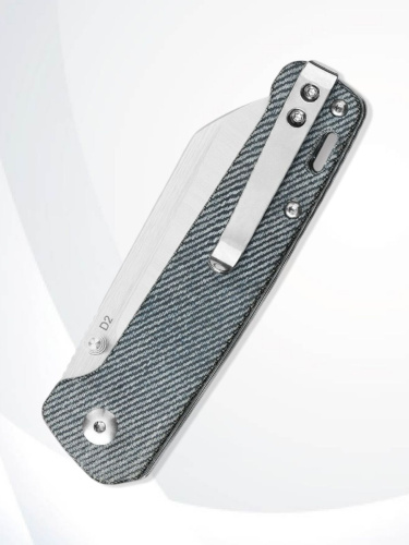 Нож QSP Penguin Satin сталь D2, рукоять Denim Micarta