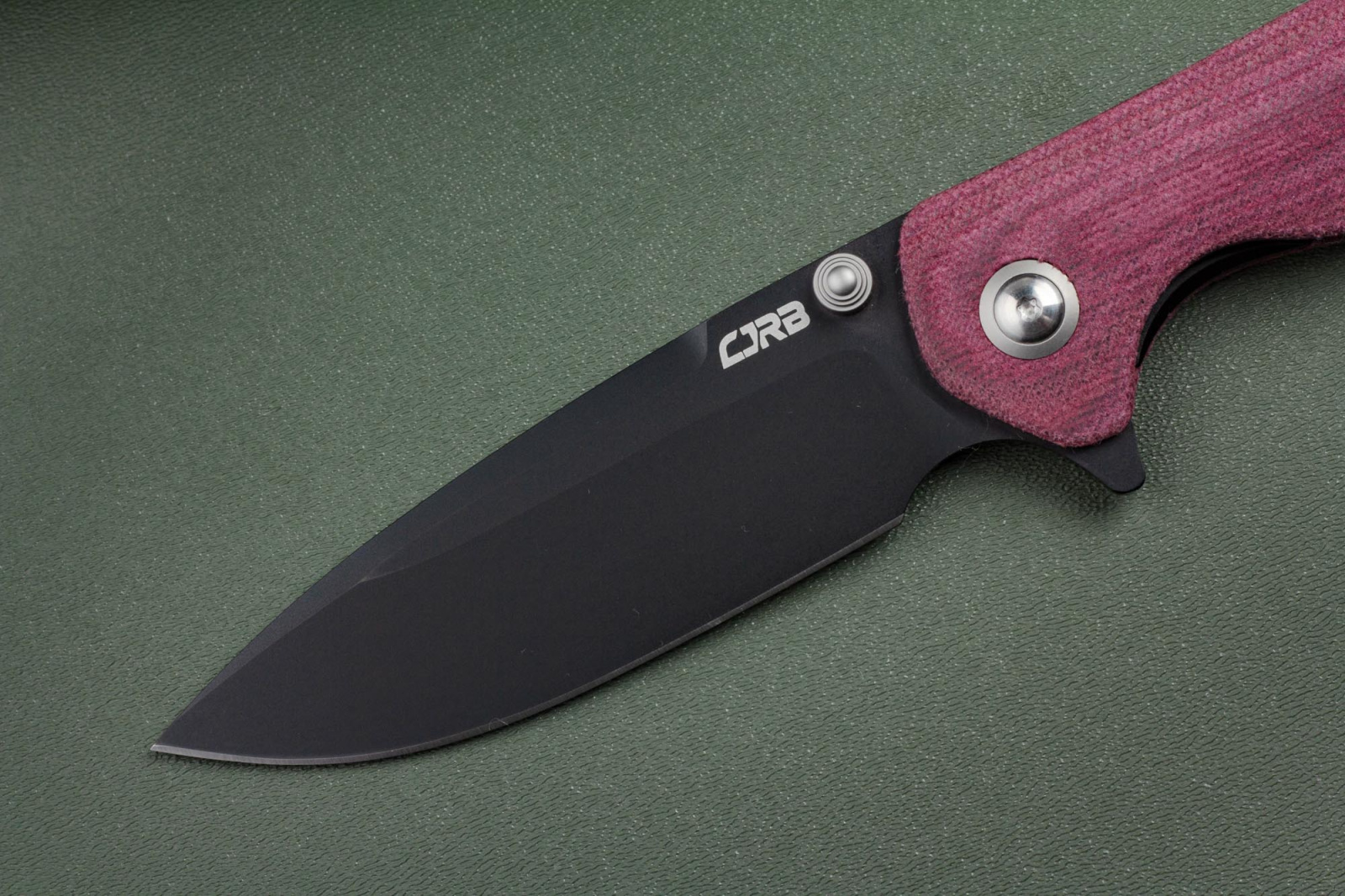 Складной нож CJRB Scoria PVD сталь AR-RPM9, рукоять Burgundy Micarta