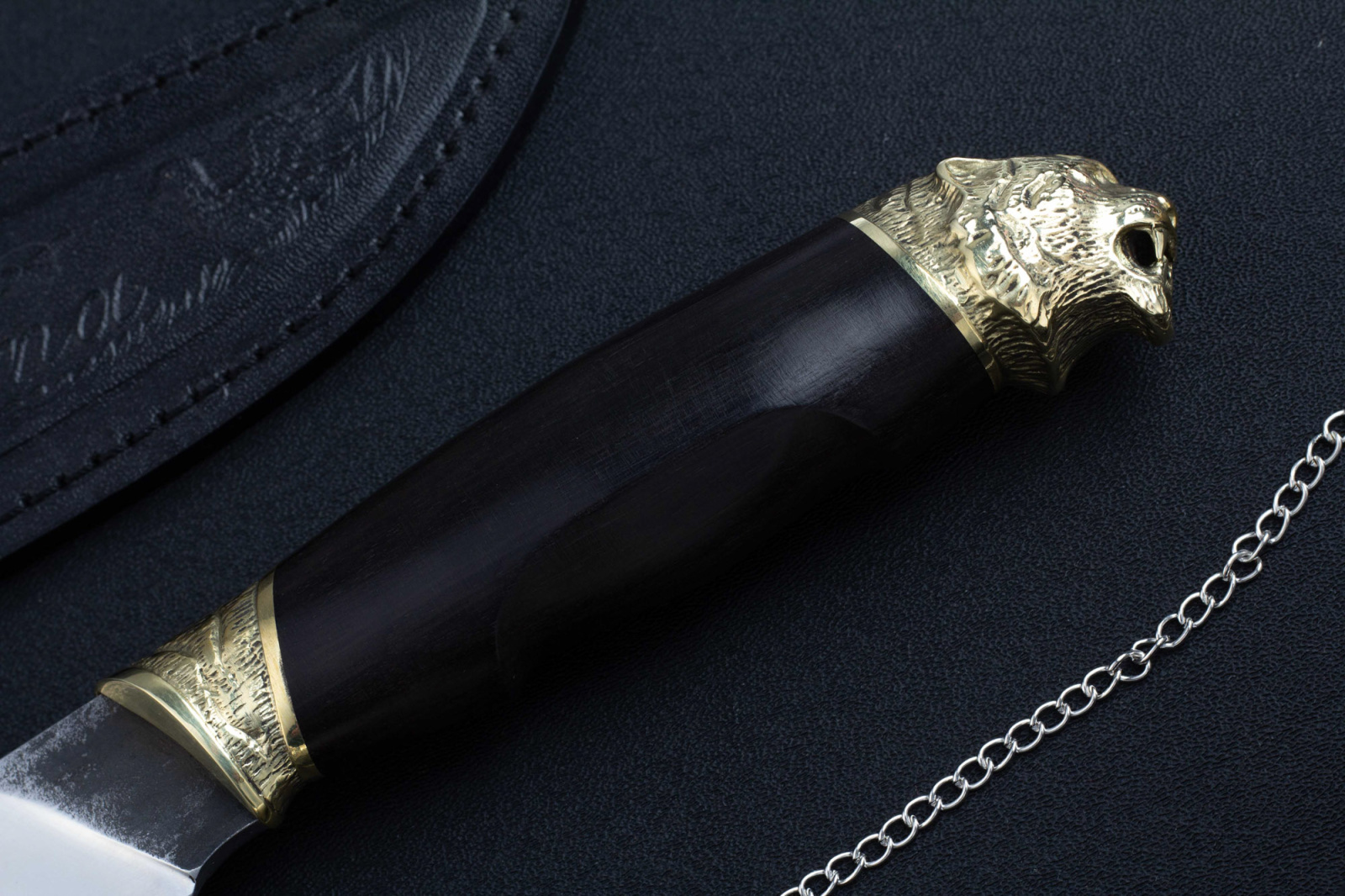 Нож Охота - Х12МФ латунь Беркут Кизляр