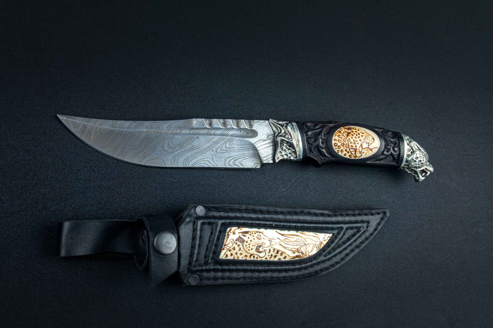 Нож Клык (Гепард) дамаск Адамов