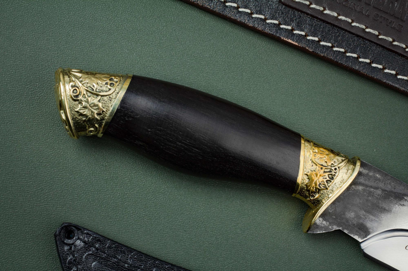 Нож Рысь Х12 граб/латунь Беркут Кизляр