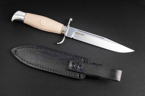 Нож Финка НКВД Х12мф эластрон бежевый Андреев
