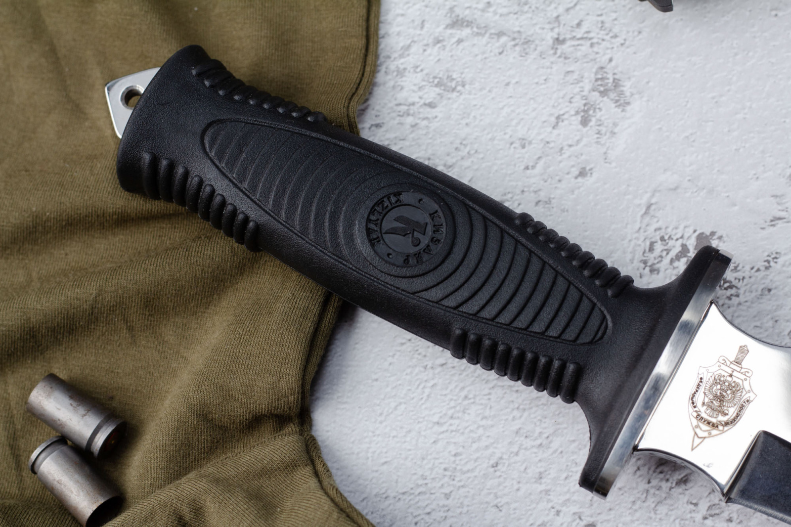 Нож Сталкер  с символикой УФСБ по РД