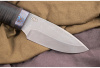 Нож добрый дамасск ZDI 1016 титановый тыльник и гарда