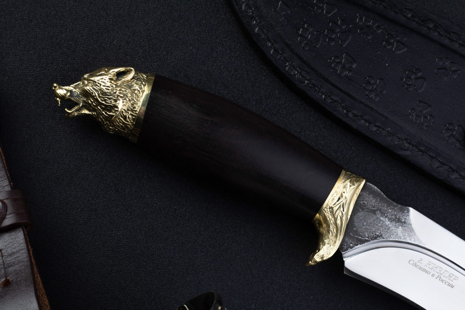 Нож Борз - Х12МФ/D2 латунь Беркут Кизляр