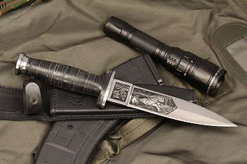 Нож КО-1 Кожа Художственное оформление Нож КО-1 Кожа Художственное оформление