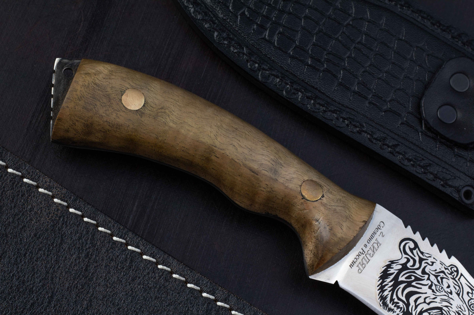 Нож Тайгер - 65Х13/орех Беркут Кизляр