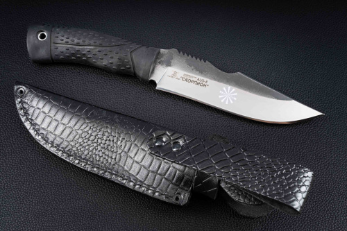 Нож Скорпион AUS-8 эластрон черный Андреев