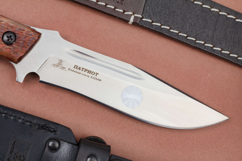 Нож Патриот Х12МФ орех Андреев д.В.