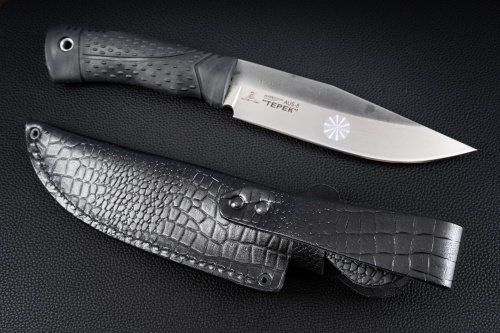 Нож Терек AUS-8 эластрон черный Андреев