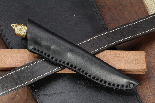 Нож Якут Х12МФ/латунь Блажко