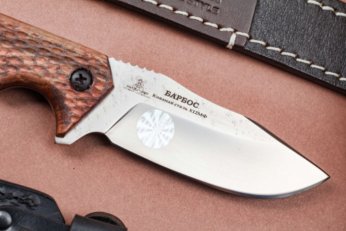 Нож Барбос Х12МФ орех Андреев д.В.