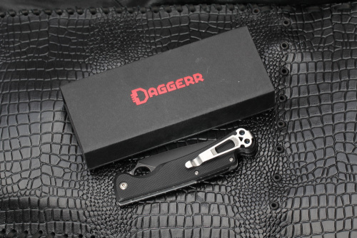 Складной нож Daggerr Arrow Flipper Stonewash сталь D2, рукоять Black G10 Складной нож Daggerr Arrow Flipper Stonewash сталь D2, рукоять Black G10