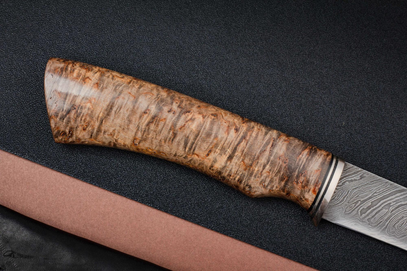 Нож Филейный дамасск/карельская береза Марушина