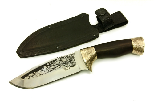 Нож Волк - граб/мельхиор Беркут Кизляр