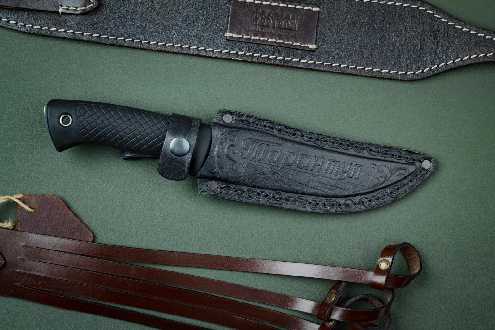 Нож Тарантул Х12МФ-резина Беркут Кизляр