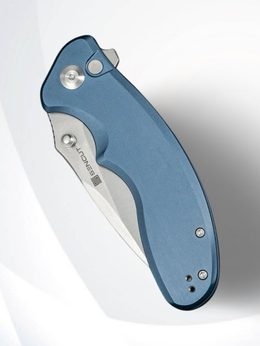 Складной нож Sencut Cybrix satin сталь 9Cr18MoV, рукоять Blue Aluminum