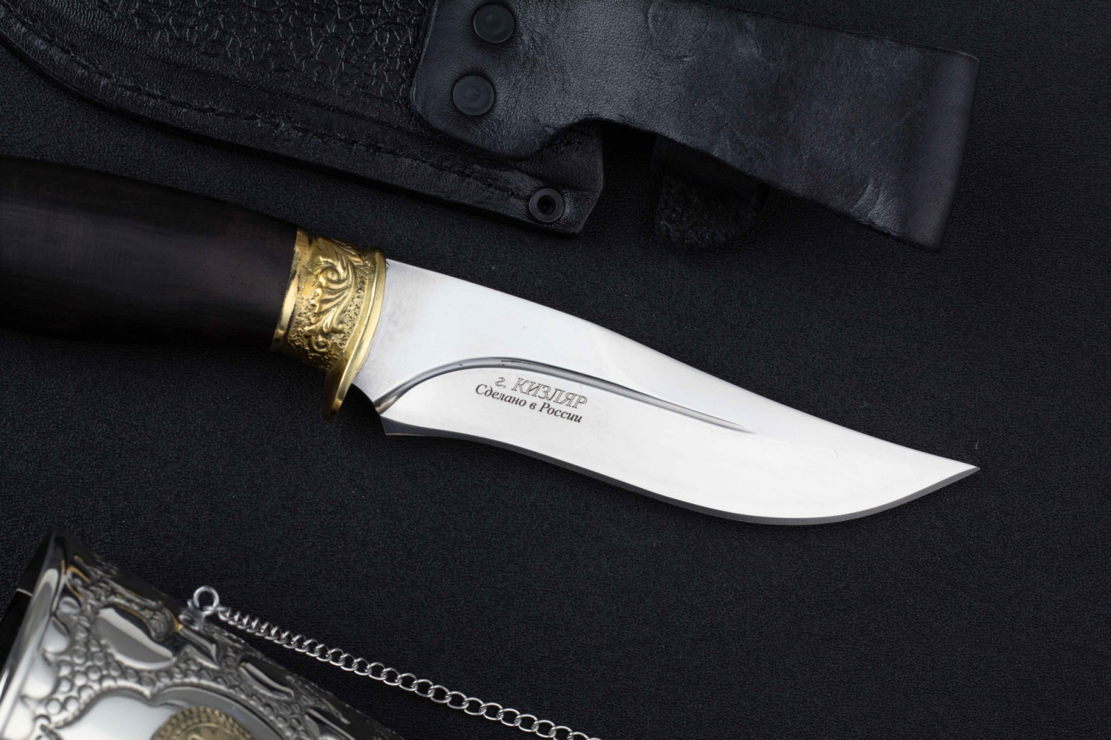 Нож Ф-1- 65Х13/латунь Беркут Кизляр