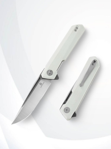 Нож Bestechman Dundee satin/grey titanized сталь D2, рукоять White G10