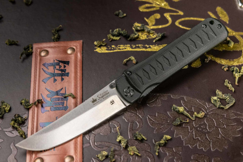 Складной нож Whisper D2 StoneWash Black 