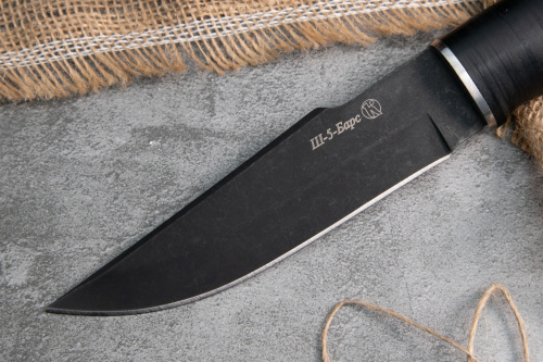 Нож Ш-5 Барс Черный/Кожа Нож Ш-5 Барс Черный/Кожа