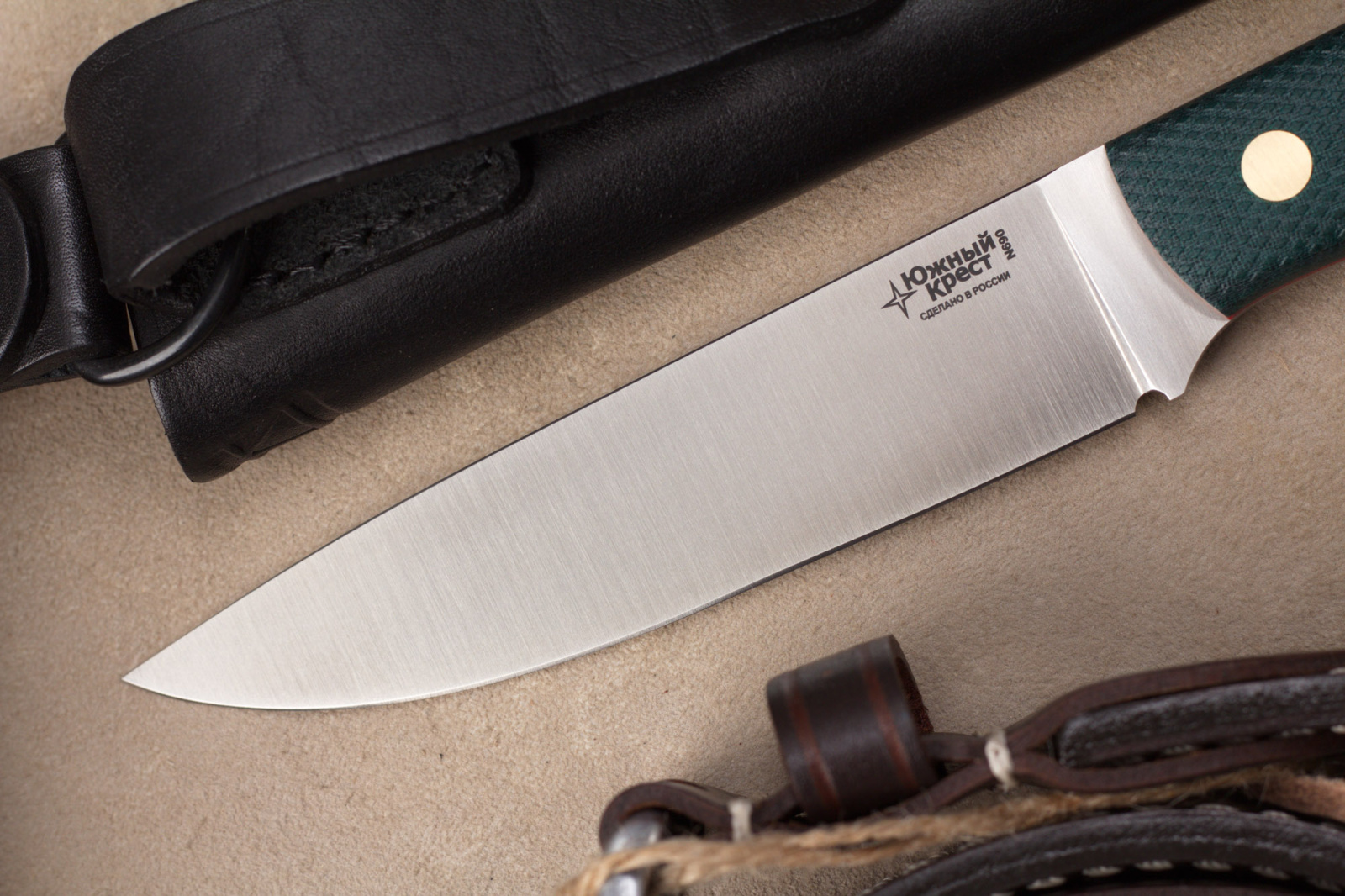 Нож ТКК N690 изумруд конвекс Южный Крест