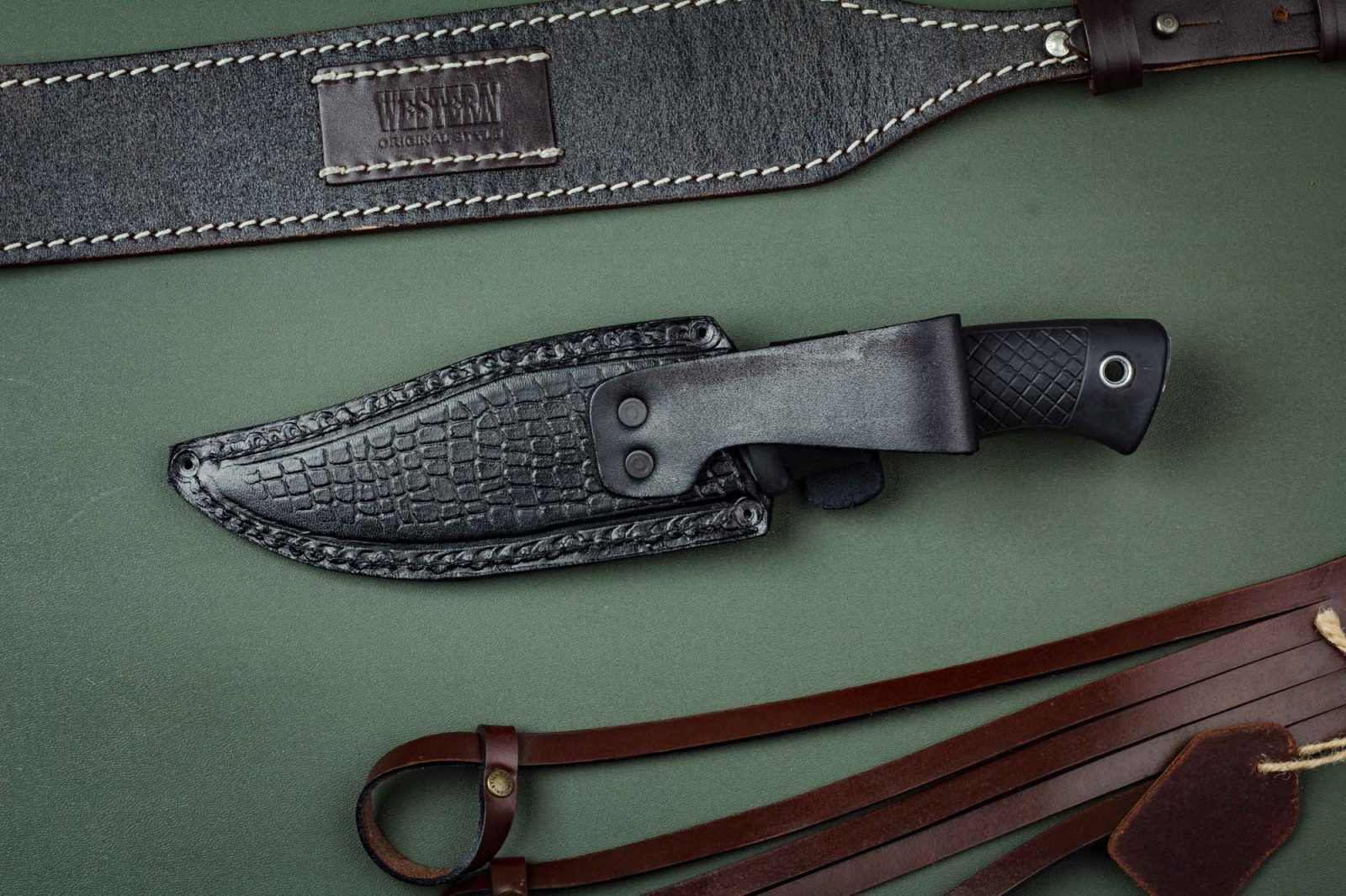 Нож Тайгер Х12  резина Беркут