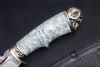 Нож Спецназ Х12МФ Акрил серый резные Ножны Кизляр Андреев д.В.