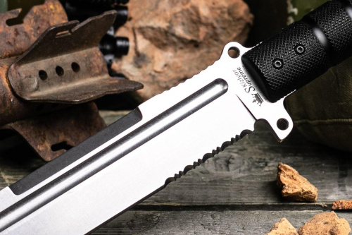 Нож Survivalist Z D2 Stonewash Serreted