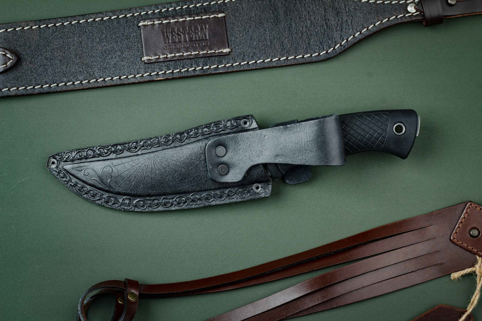 Нож Тарантул Х12МФ-резина Беркут Кизляр